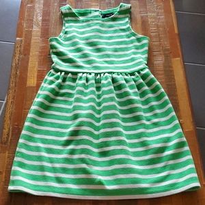 Gap Kids Girls' Green/White Strip Dress. Size S.